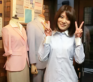 レディースオーダーお客様登場 テーラー渡辺